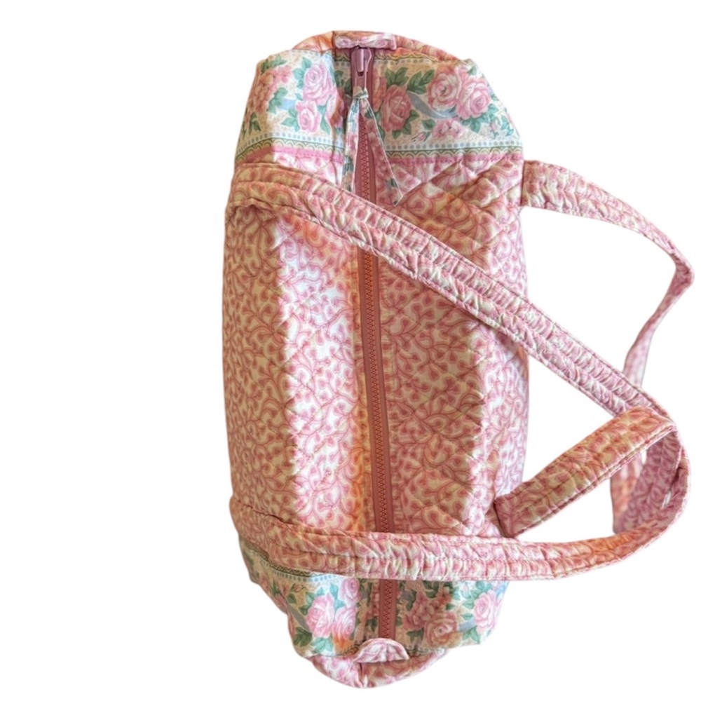 Vera Bradley Vintage 80s Pink Delft Pattern Large Folding Garment & Duffel Bags - Picture 10 of 12